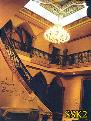 Staircase Skirt - Plaster Ornamental nitches