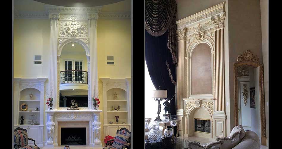 overmantels plaster of paris